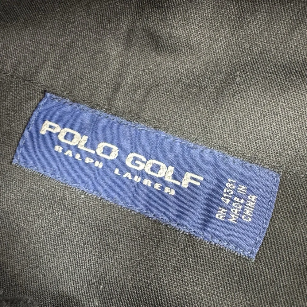 Polo Ralph Lauren Black White Striped Silk Cotton VTG 90s Mens Chino Short 34